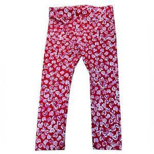 Crewcuts Girls' Everyday Leggings in Heart Print Valentine's Day Size 3